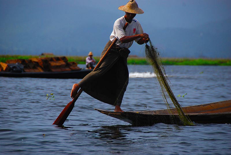 Pescador del lago Inle