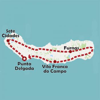 Mapa de Azores: Naturaleza Atlántica