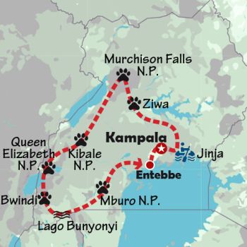 Mapa de El corazón de Bwindi