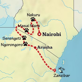 Mapa de El lado salvaje de África