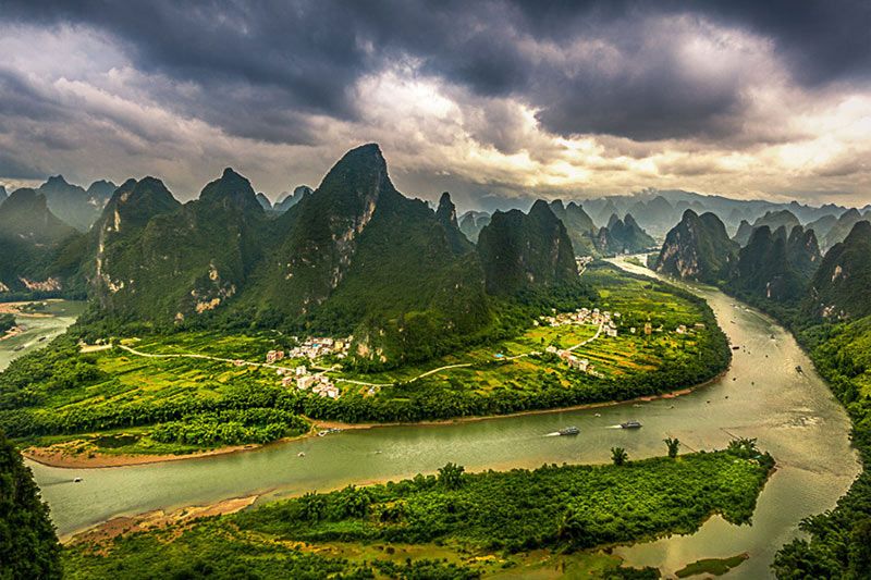 Foto de Ruta por Paisajes desde Shanghai a Hong Kong El río a su paso por Yangshuo