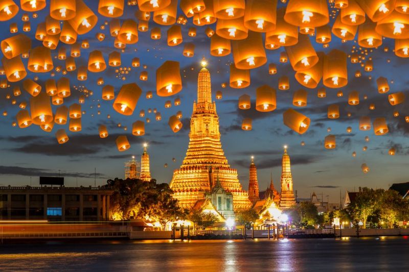 Foto de Ruta por Recuerdos de Tailandia Floating lamp in yee peng