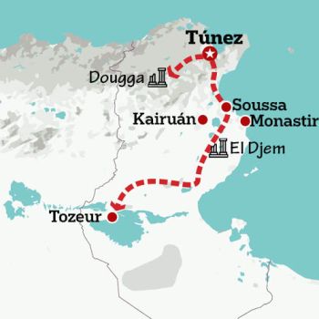 Mapa de Los dominios de Cartago