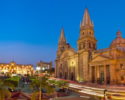 Guadalajara Metropolitan Cathedral Mexico - Catedral Metropolitana by night